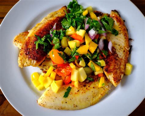 mango fish|Grilled Tilapia with Mango Salsa .